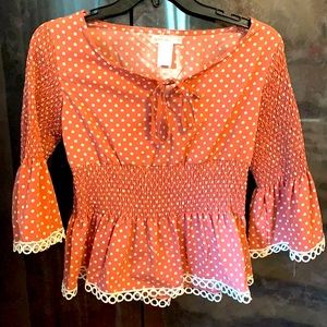 Polka dot top